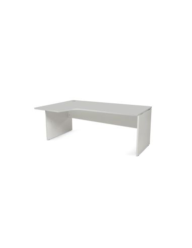 Mesa Rocada Serie Work 180X110X76 Cm Izquierda Acabado An02 Gris/Gris