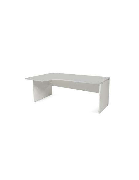 Mesa Rocada Serie Work 180X110X76 Cm Izquierda Acabado An02 Gris/Gris