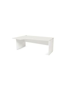 Mesa Rocada Serie Work 180X110X76 Cm Izquierda Acabado Aw04 Blanco/Blanco
