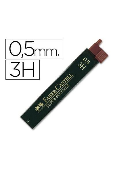 Minas Faber Grafito 9065 0,5 Mm 3H Estuche De 12 Minas
