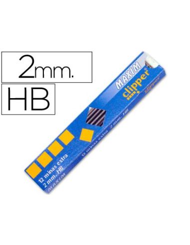 Minas Maxim Grafito 2 Mm Estuche De 12 Minas