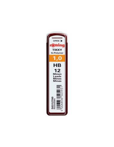 Minas Rotring Grafito 1 Mm Hb Estuche De 12 Minas|Libreriasalesiana
