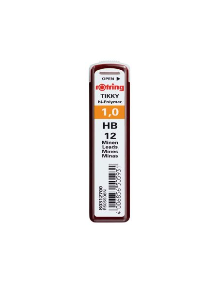 Minas Rotring Grafito 1 Mm Hb Estuche De 12 Minas|Libreriasalesiana