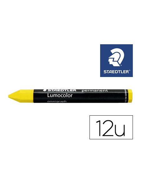 Cera Staedtler Para Marcar Amarillo Lumocolor Permanente Omnigraph 236 Caja De 12 Unidades