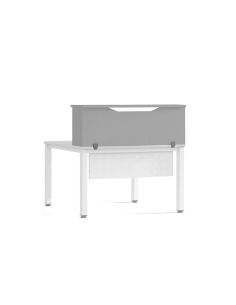 Mostrador De Altillo Rocada Valido Para Mesas Work Metal Executive 100X30X40 Cm Acabado An02 Gris/Gris
