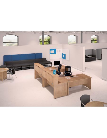 Mostrador De Altillo Rocada Valido Para Mesas Work Metal Executive 100X30X40 Cm Acabado Aw04 Blanco/Blanco