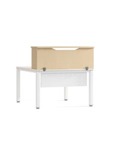 Mostrador De Altillo Rocada Valido Para Mesas Work Metal Executive 120X30X40 Cm Acabado Aa01 Haya/Haya