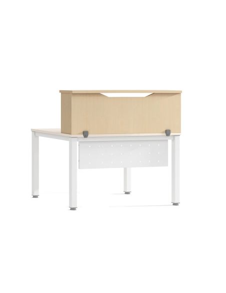 Mostrador De Altillo Rocada Valido Para Mesas Work Metal Executive 120X30X40 Cm Acabado Aa01 Haya/Haya