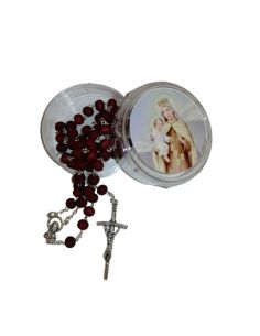 Rosario Simil Petalo De Rosa Con Caja