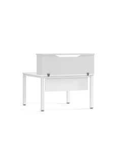 Mostrador De Altillo Rocada Valido Para Mesas Work Metal Executive 180X30X40 Cm Acabado Aw04 Blanco/Blanco