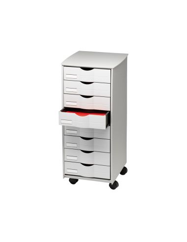 Mueble Auxiliar Paperflow Para Oficina 8 Cajones En Color Gris 5X825X382 71,5X31,6X34,3 Cm