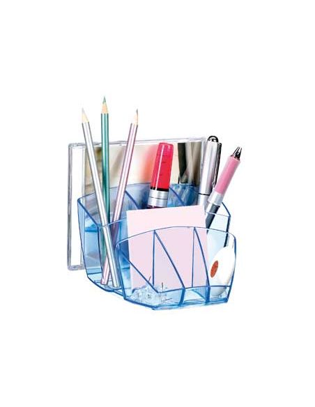 Organizador Sobremesa Cep Confor Ice Blue Plastico Transparente Celeste