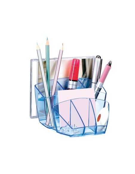 Organizador Sobremesa Cep Confor Ice Blue Plastico Transparente Celeste
