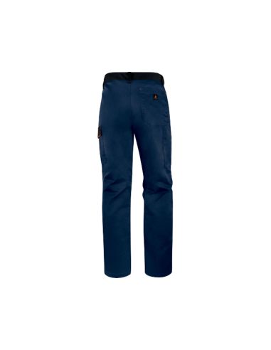 Pantalon De Trabajo Deltaplus Cintura Ajustable 5 Bolsillos Color Azul Naranja Talla Xl Naranja Talla Xl