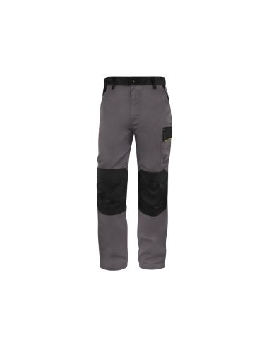 Pantalon De Trabajo Deltaplus Cintura Ajustable 5 Bolsillos Color Gris Verde Talla 3Xl