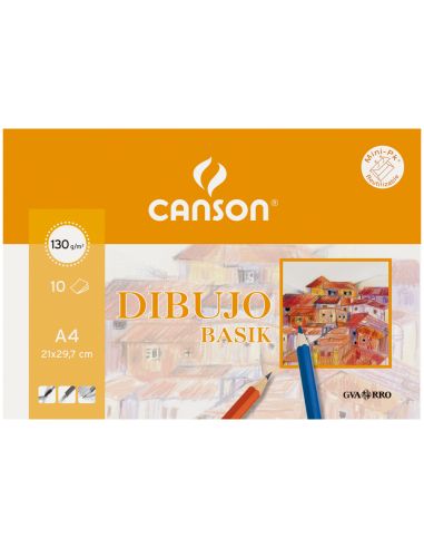 Papel Dibujo Basik Din A3+ 32,5X46 Cm Sin Recuadro Minipack De 10 Hojas