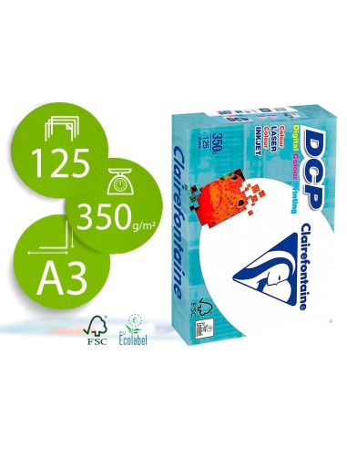 Papel Fotocopiadora Clairefontaine Din A3 350 Gr Paquete De 125 Hojas|Libreriasalesiana