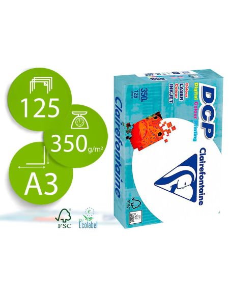Papel Fotocopiadora Clairefontaine Din A3 350 Gr Paquete De 125 Hojas|Libreriasalesiana