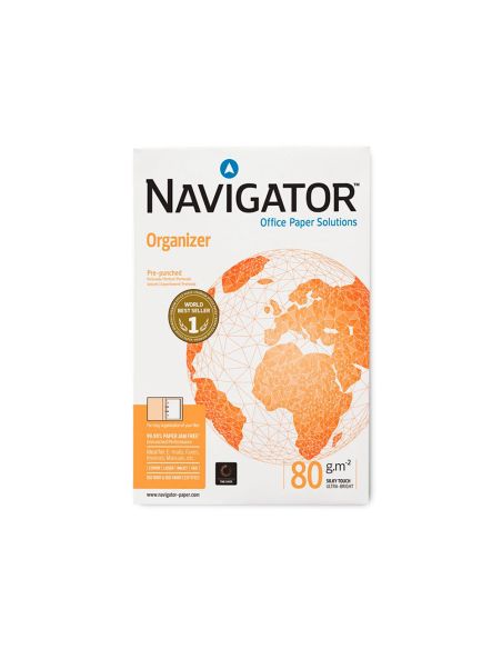 Papel Fotocopiadora Navigator Din A4 80 Gramos 2 Taladros Papel Multiuso Ink-Jet Y Laser Paquete De 500 Hojas
