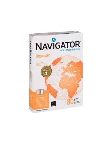 Papel Fotocopiadora Navigator Din A4 80 Gramos 2 Taladros Papel Multiuso Ink-Jet Y Laser Paquete De 500 Hojas
