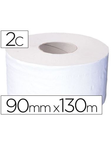 Papel Higienico Jumbo 2 Capas Celulosa Pura Rollo De 91 Mt Para Dispensador 925