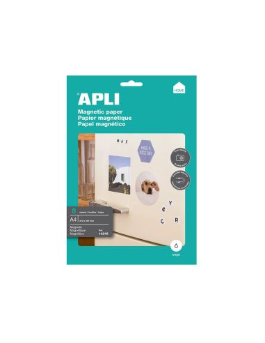 Papel Magnetico Apli Blanco Din A4 Para Impresoras Inkjet Paquete De 8 Hojas|Libreriasalesiana