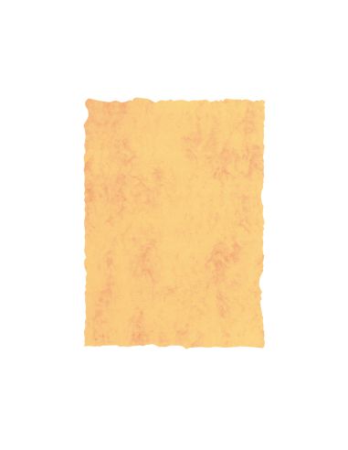 Papel Pergamino Din A4 200 Gr Color Marmol Amarillo Paquete De 25 Hojas
