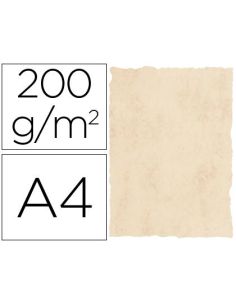 Papel Pergamino Din A4 200 Gr Color Marmol Beige Paquete De 25 Hojas