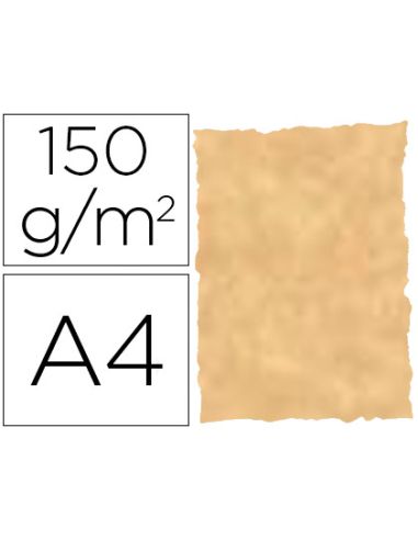 Papel Pergamino Din A4 Troquelado 150 Gr Color Parchment Ocre Paquete De 25 Hojas