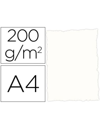 Papel Pergamino Din A4 Troquelado 200 Gr Color Rustico Blanco Paquete De 25 Hojas