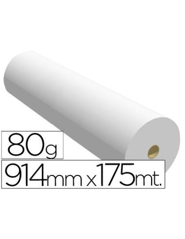 Papel Reprografia Para Plotter 914Mmx175Mt 80Gr|Libreriasalesiana
