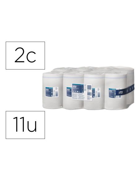 Papel Secamanos Tork Secado Extra Ancho 215 Mm Largo 74,9 Mt 2 Capas Para Dispensador M1 Paquete De 11 Unidades