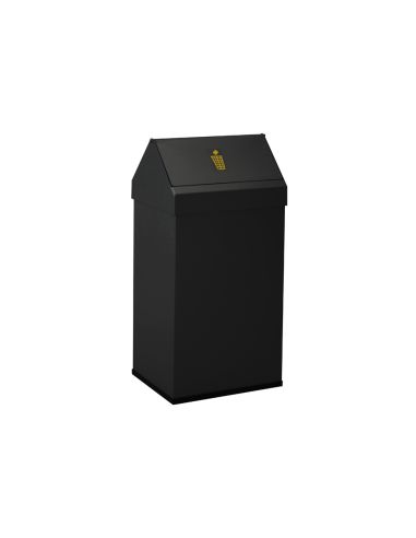 Papelera Metalica Basculante Ganchos Interiores Aro Inferior Pvc Ancho 32Cm Alto 65Cm Fondo 25Cm Capacidad 41L