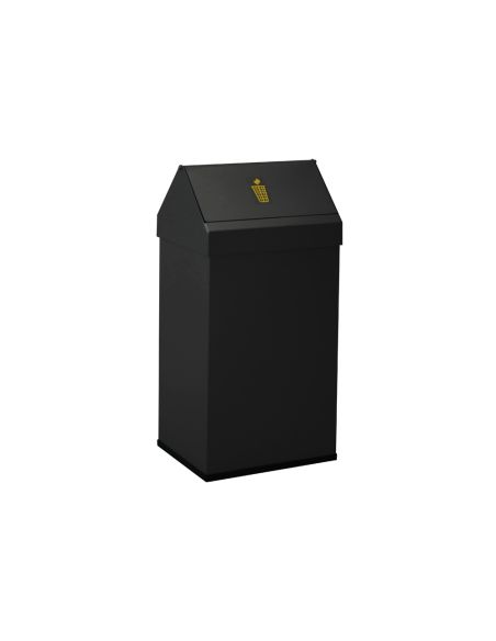 Papelera Metalica Basculante Ganchos Interiores Aro Inferior Pvc Ancho 32Cm Alto 65Cm Fondo 25Cm Capacidad 41L