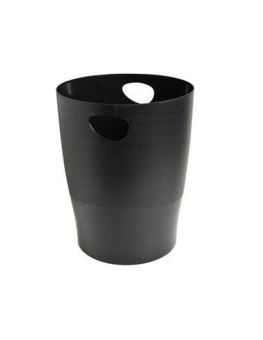 Papelera Plastico Exacompta Ecoblack Negro 15 Litros