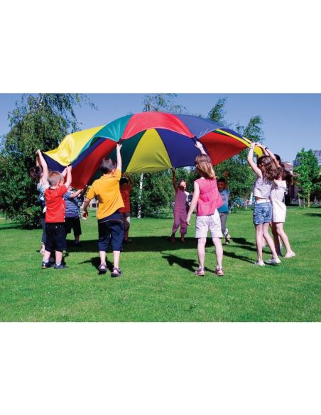 Paracaidas Amaya De Nylon Con 12 Asas Colores Del Parchis 3,50 M