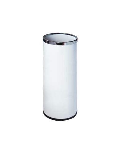 Paraguero Metalico 301 Blanco Aros Cromados 50X21,5 Cm