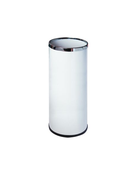 Paraguero Metalico 301 Blanco Aros Cromados 50X21,5 Cm