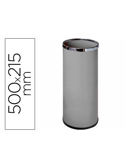 Paraguero Metalico 301 Gris Aros Cromado 50X21,5 Cm