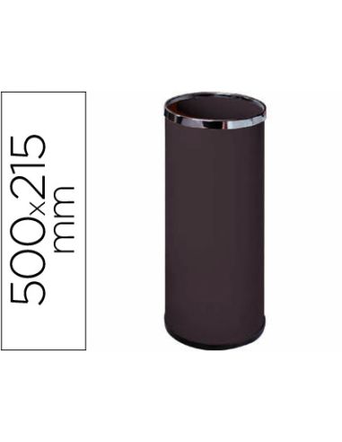 Paraguero Metalico 301 Negro Aros Cromado 50X21,5 Cm