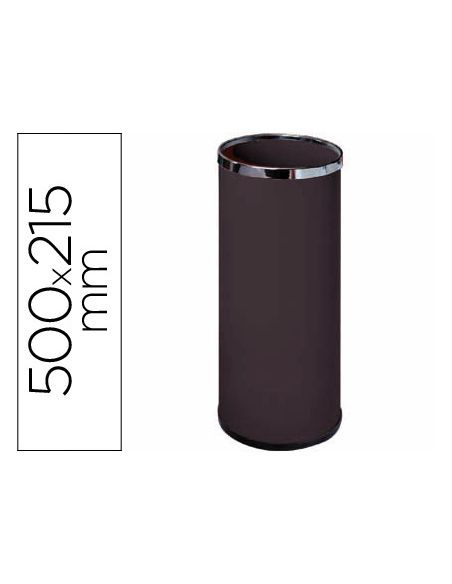 Paraguero Metalico 301 Negro Aros Cromado 50X21,5 Cm