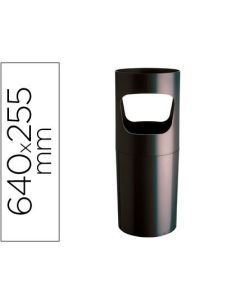 Paraguero Plastico Archivo 2000 Reciclado Color Negro 255 Mm Diametro X 640 Mm