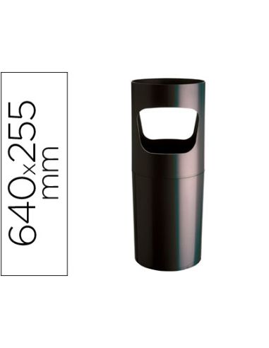 Paraguero Plastico Archivo 2000 Reciclado Color Negro 255 Mm Diametro X 640 Mm