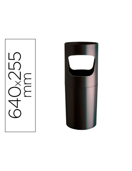 Paraguero Plastico Archivo 2000 Reciclado Color Negro 255 Mm Diametro X 640 Mm