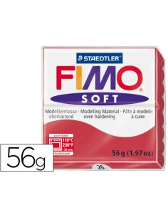 Pasta Staedtler Fimo Soft 57 Gr Color Rojo Cereza