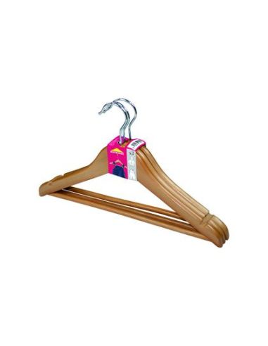 Percha De Madera Infantil Pack De 3 Unidades|Libreriasalesiana