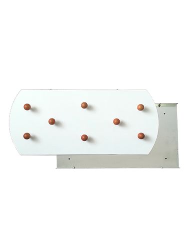 Perchero Sie Pared Blanco 8 Colgadores Madera Haya 350X770 Mm