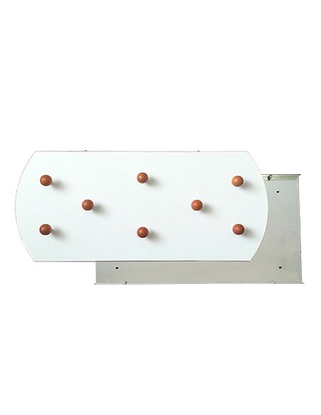 Perchero Sie Pared Blanco 8 Colgadores Madera Haya 350X770 Mm