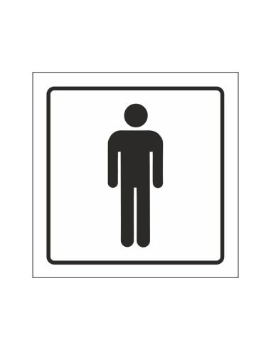 Pictograma Syssa Señal De Aseos Caballeros En Pvc 105X105 Mm