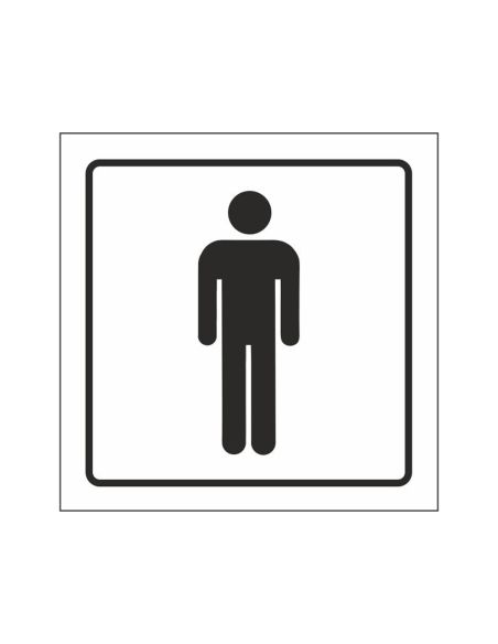 Pictograma Syssa Señal De Aseos Caballeros En Pvc 105X105 Mm